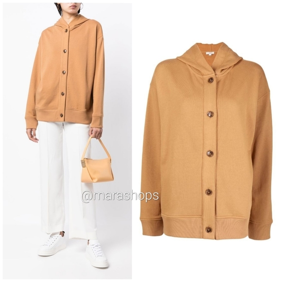 Vince Tops - Vince Hooded Cotton Cardigan